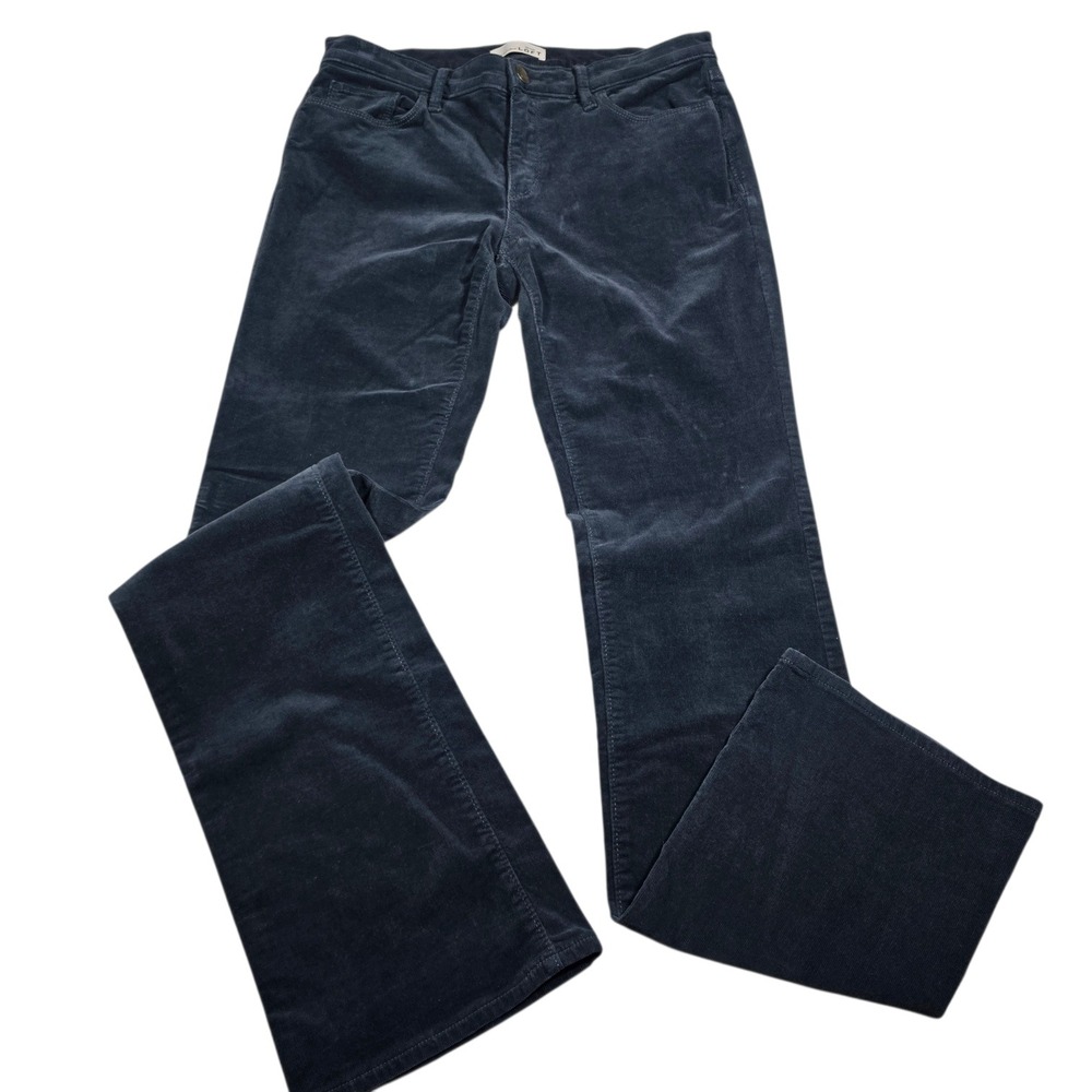 Ann Taylor Loft Modern Boot Corduroy Pants Womens‎ 6 28 Slate Blue Gray Bootcut